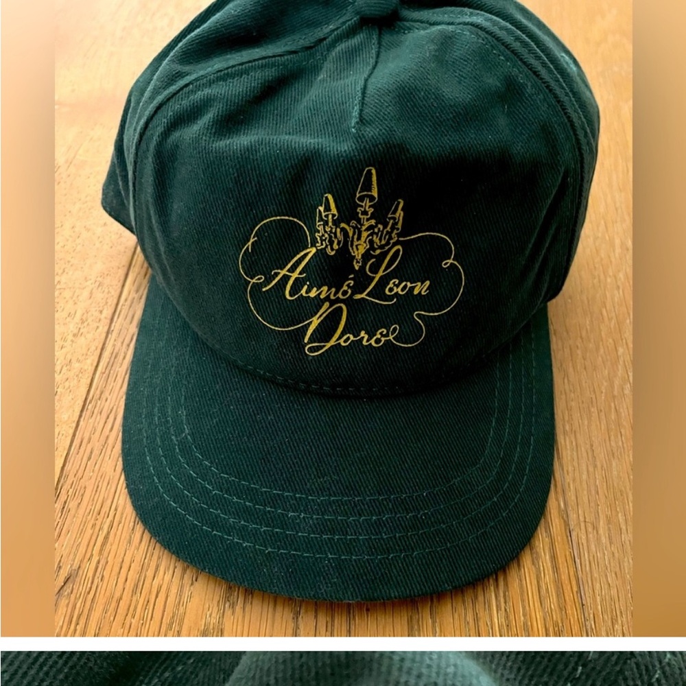 Aime Leon Dore Green Hat with Gold Logo